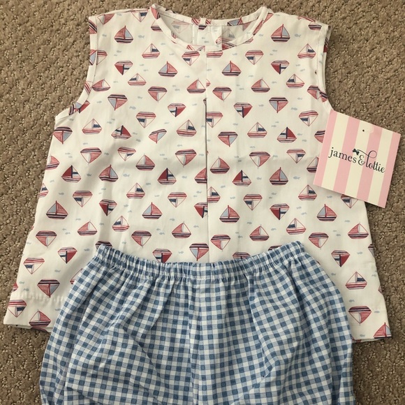 James & Lottie | Matching Sets | Nwt James Lottie Rory Sailboat Diaper ...